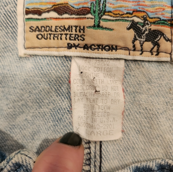 Long Heavy Saddlesmith Outfitters Jean Jacket - Picture 2 of 6